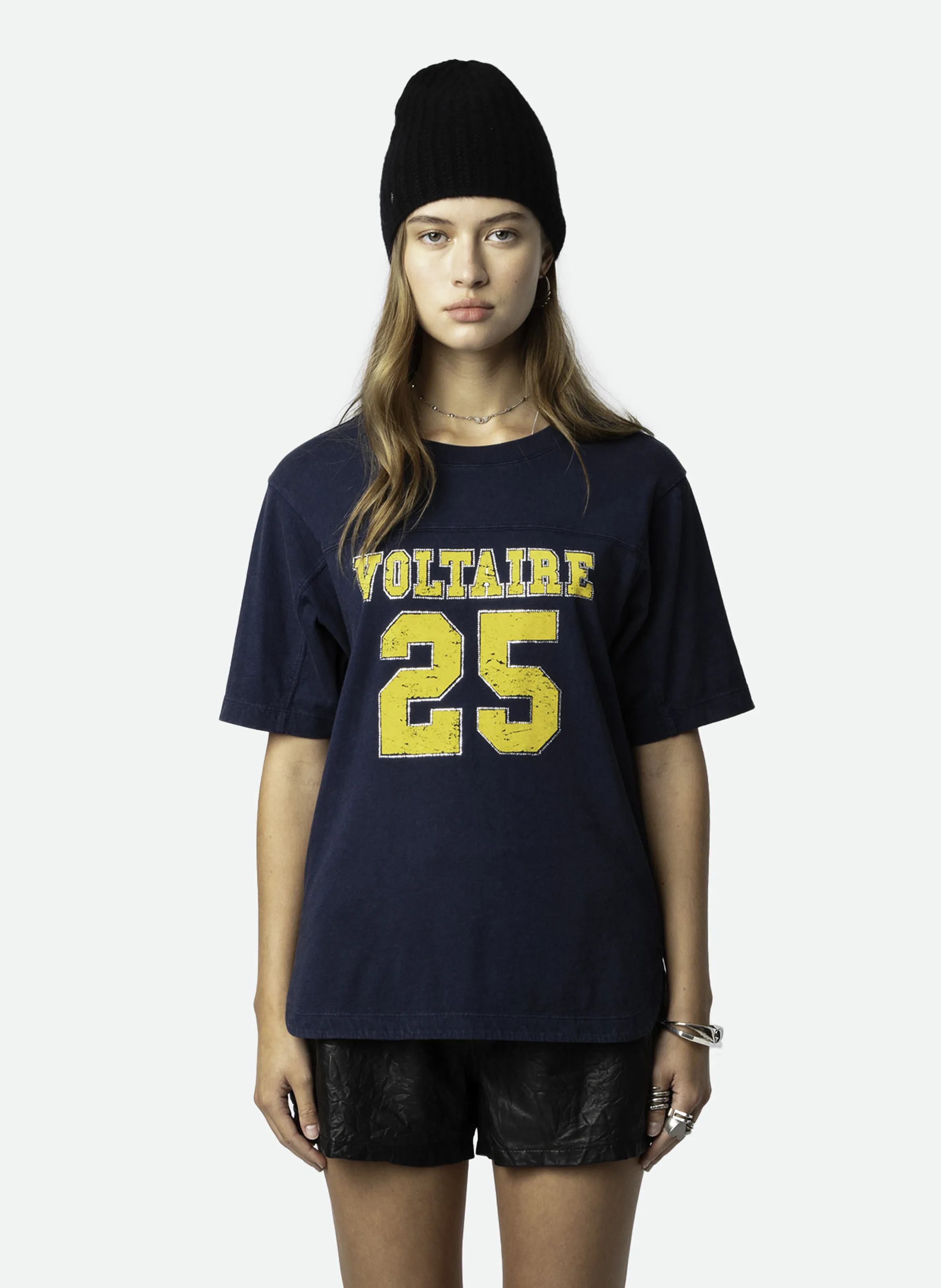 ZADIG&VOLTAIRE BOW - Camiseta estampada de algodón orgánico en azul