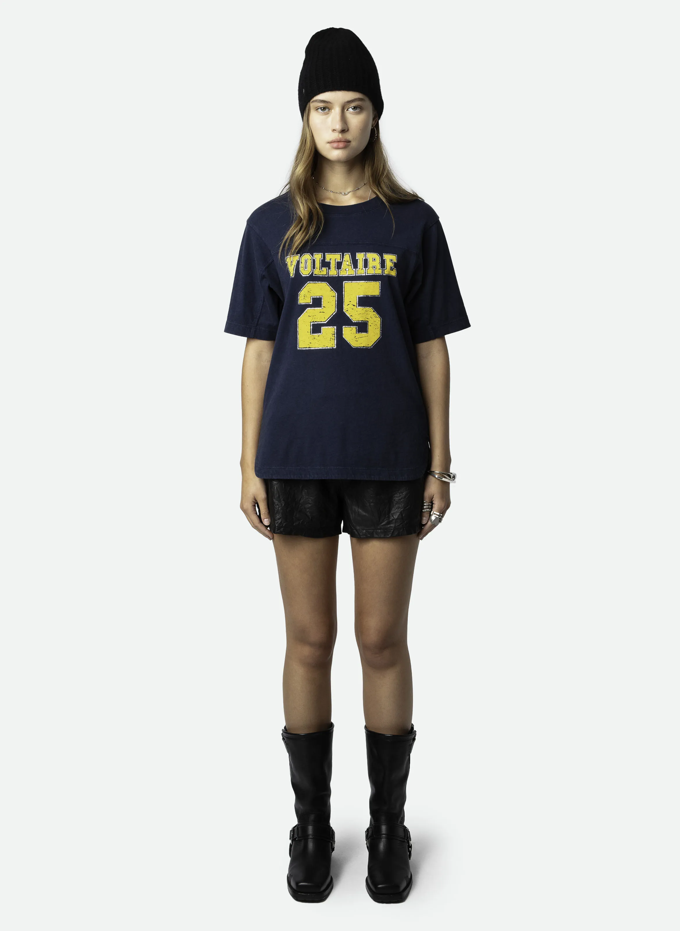 ZADIG&VOLTAIRE BOW - Camiseta estampada de algodón orgánico en azul