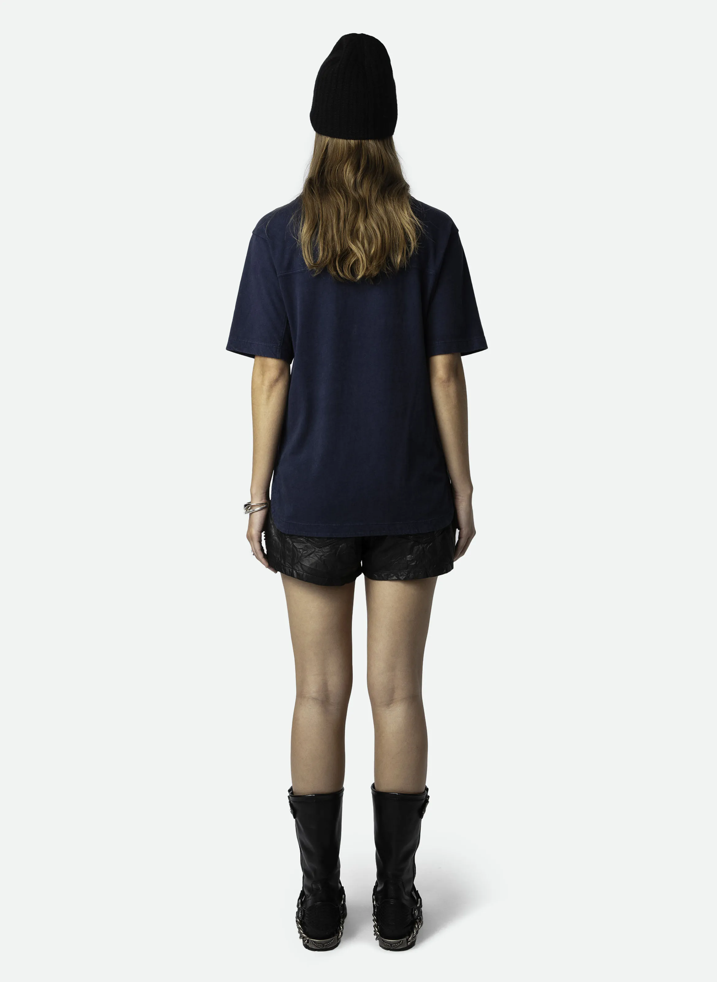 ZADIG&VOLTAIRE BOW - Camiseta estampada de algodón orgánico en azul